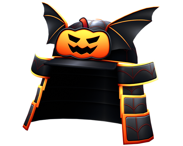 Orange Hallows Samurai helmet